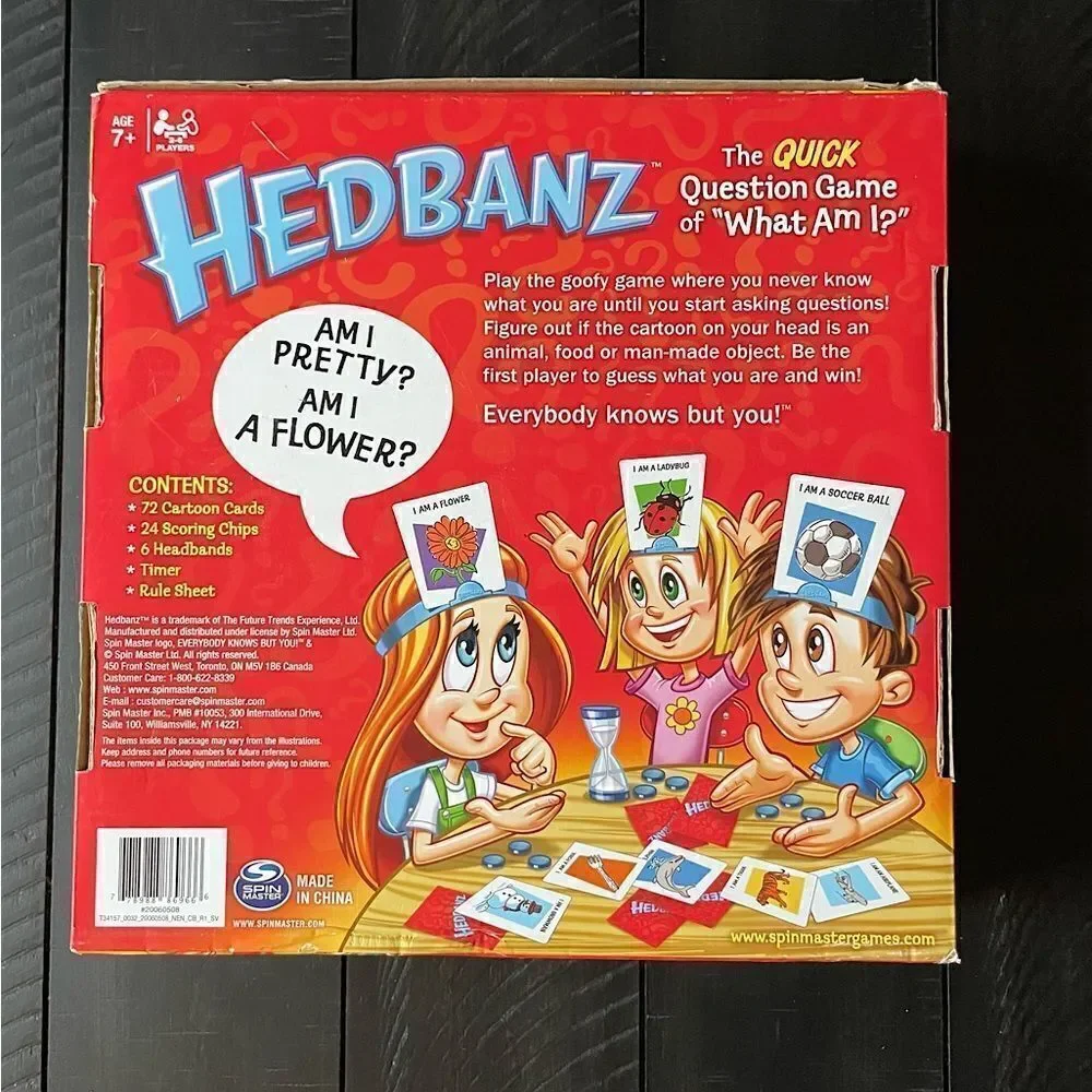 Spin Master, “HeadBanz” 2-6 Player Game (kids 7+).